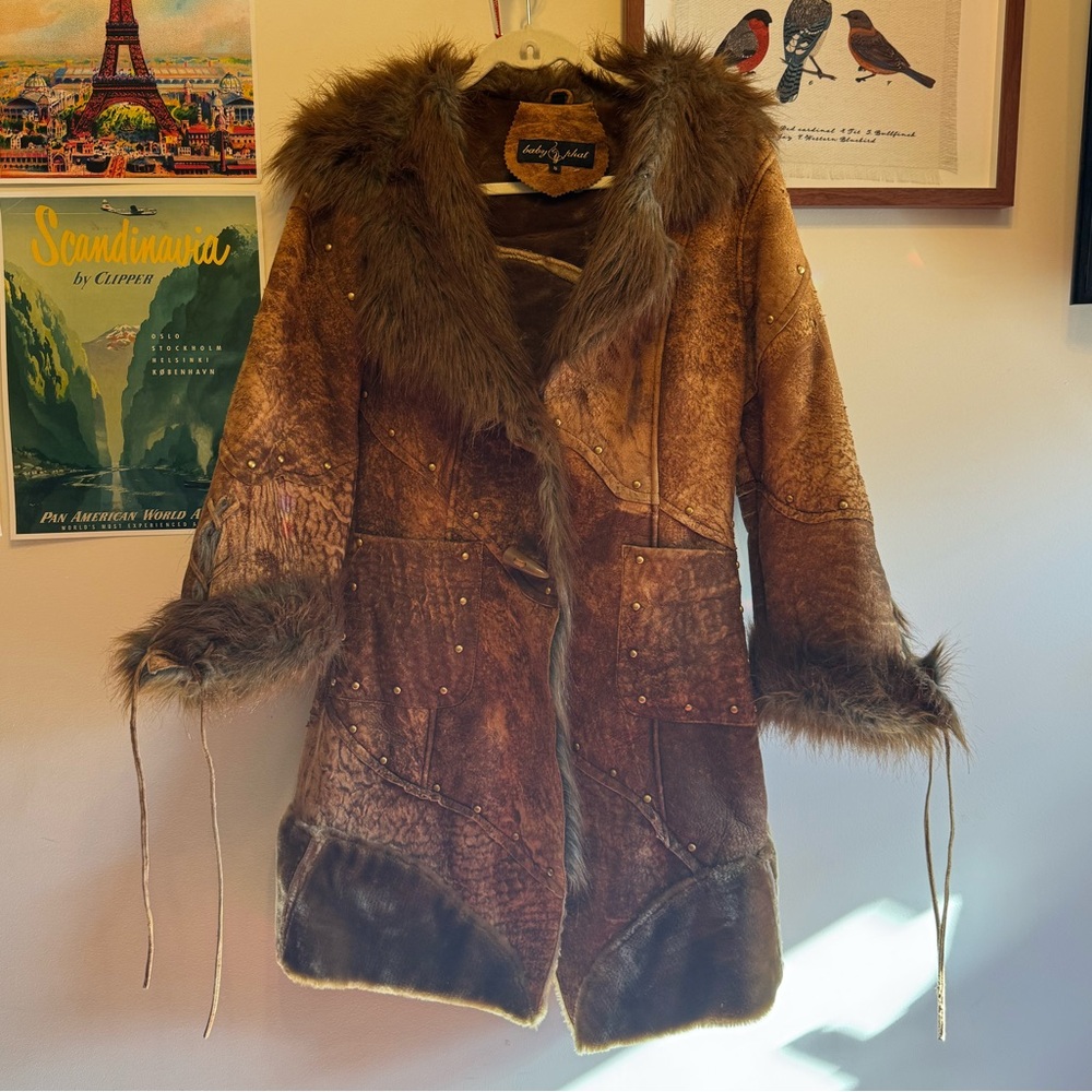 Rare Vintage Baby Phat Leather Coat
